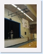 Raising the basket to change the gym into a concert hall